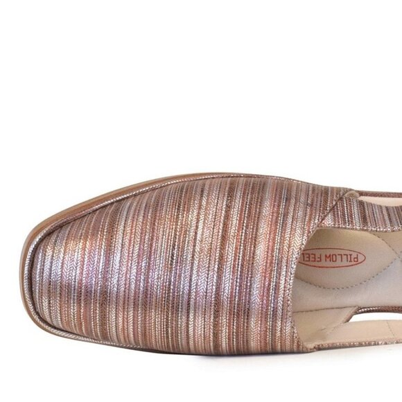 Amalfi Gelso Leather Sling Flats nwot size 6.5 - Picture 2 of 13